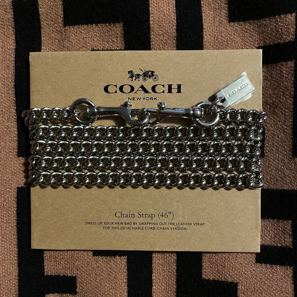 Authentic Silver Coach Chain Strap
